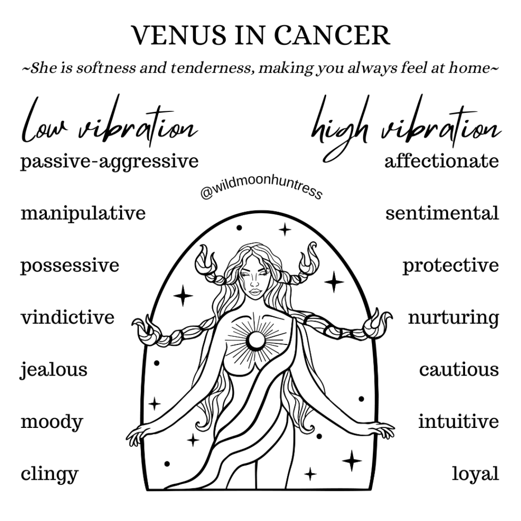 venus in cancer: high and low vibrations