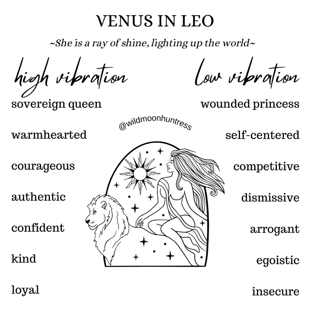 Venus in Leo: high and low vibrations